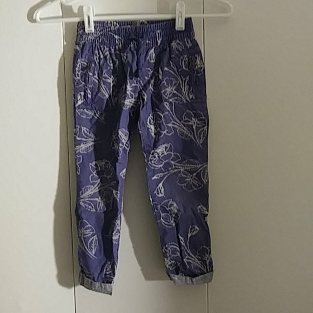 🧢🎣🫧 Slate Blue Floral Pants (used ok condition)